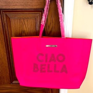 Vince Camuto Ciao Bella Extra Large Tote Bag Pink